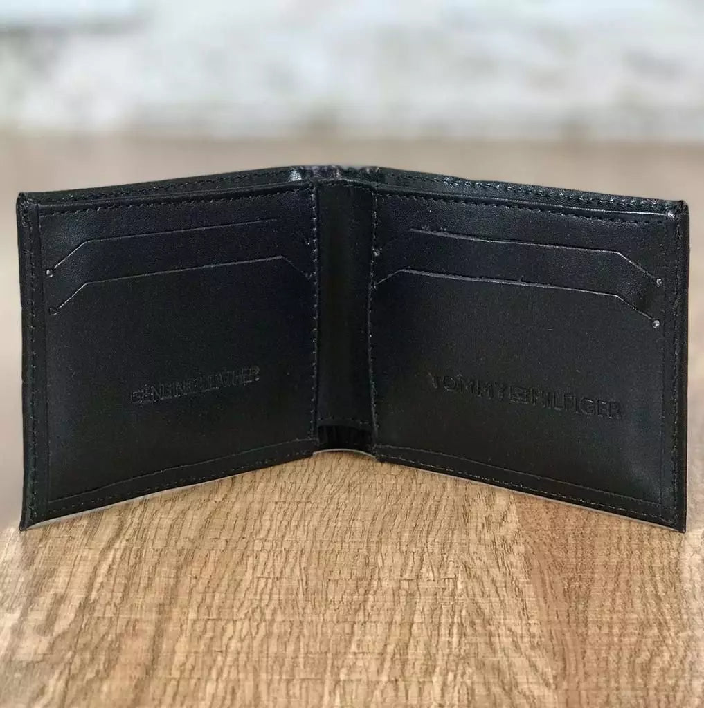 Carteira Tommy Masculina Couro Confort Wallet Preta