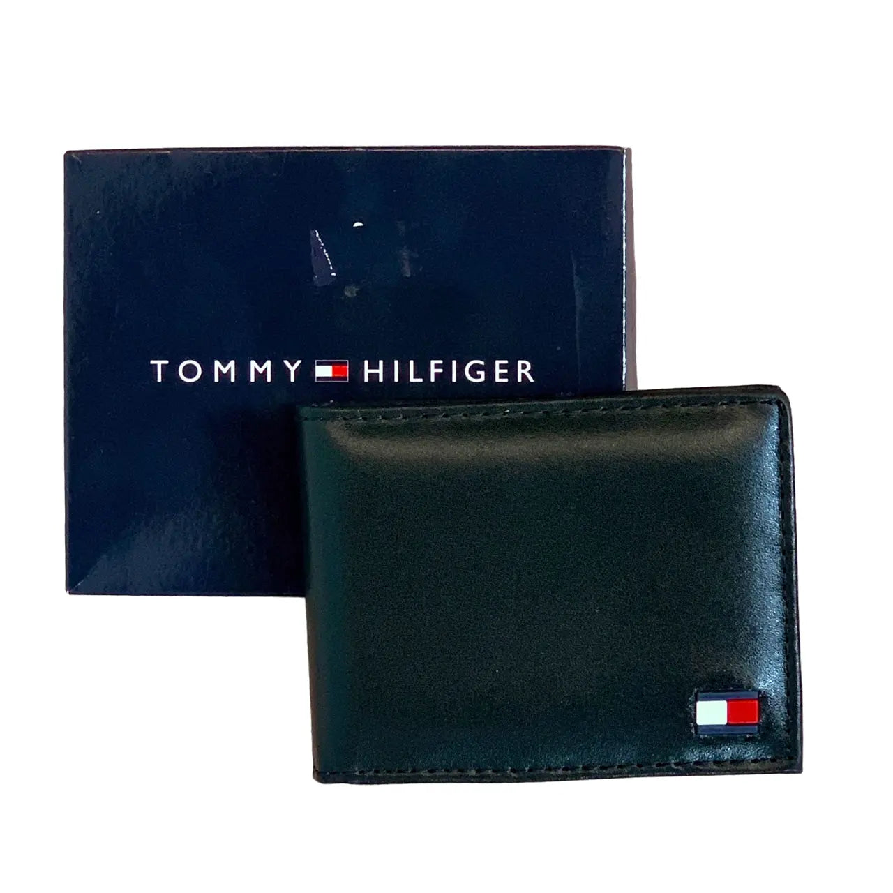 Carteira Tommy Masculina Couro Mini CC Wallet Preta