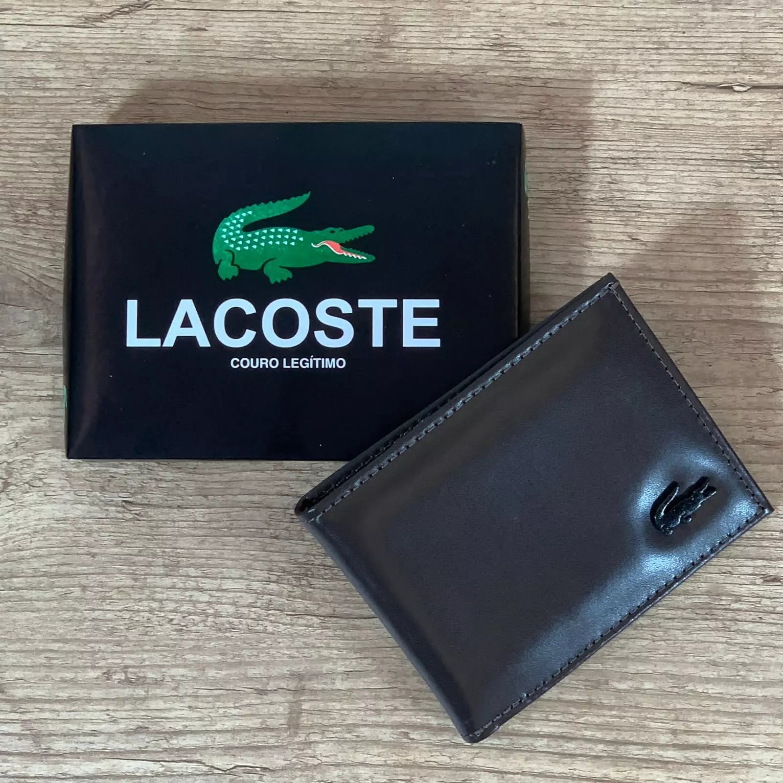 Carteira Lct Masculina Couro Wallet Marrom
