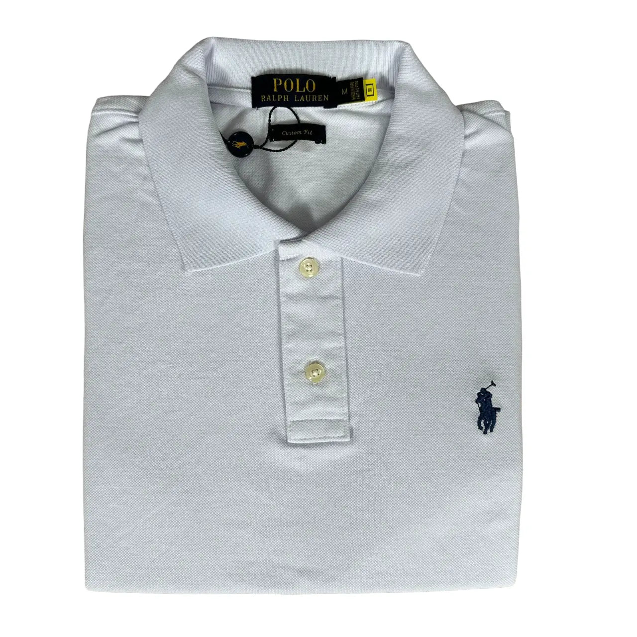 Camisa Polo R.L Masculina Custom Fit Cor Branca