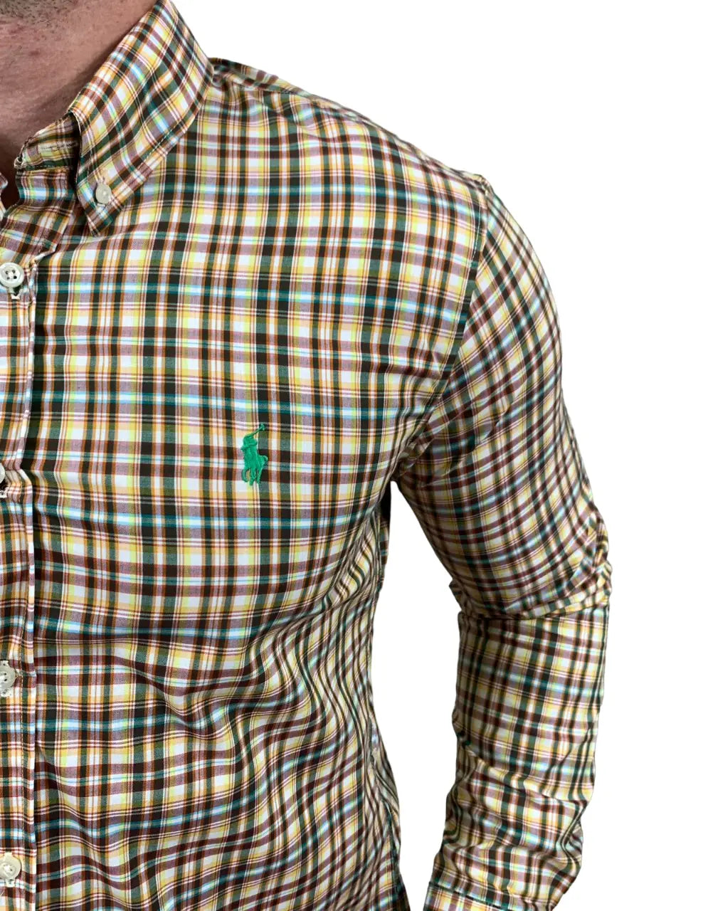 Camisa Social Masculina PRL Regular Fit Algodão Xadrez
