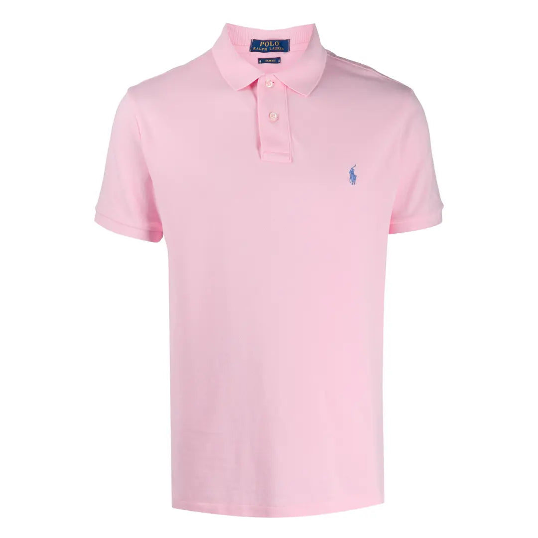 Camisa Polo R.L Masculina Custom Fit Cor Rosa