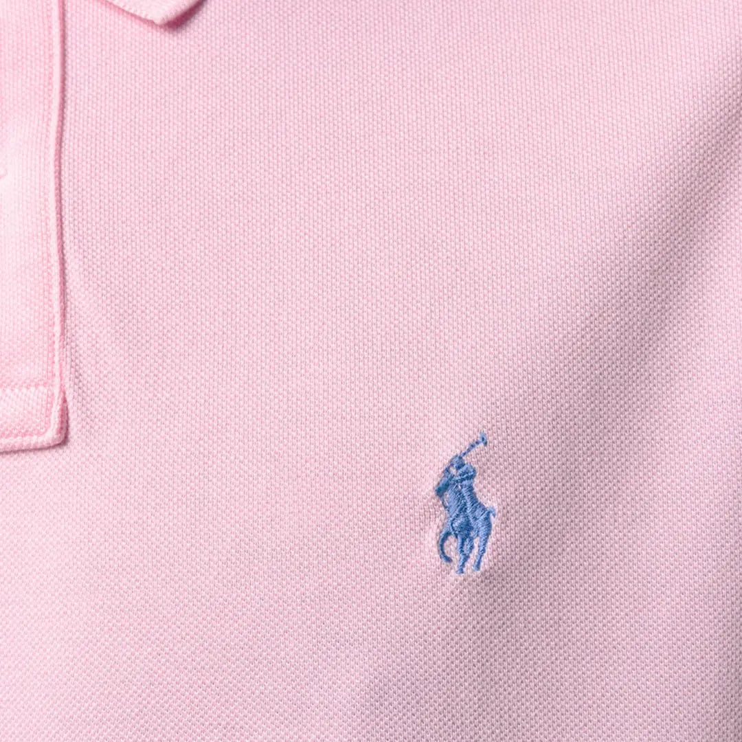 Camisa Polo R.L Masculina Custom Fit Cor Rosa