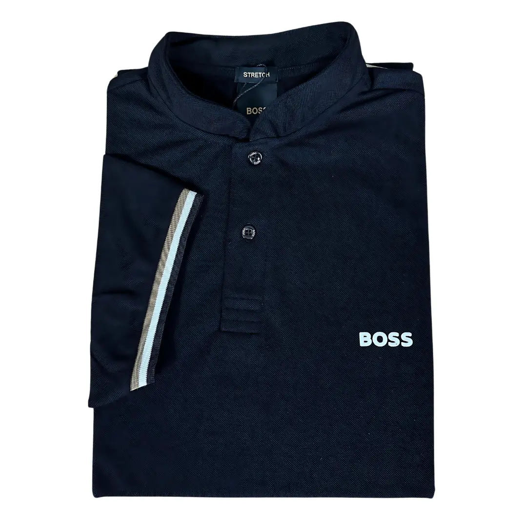Camisa Polo HB Masculina Custom Fit Cor Preta
