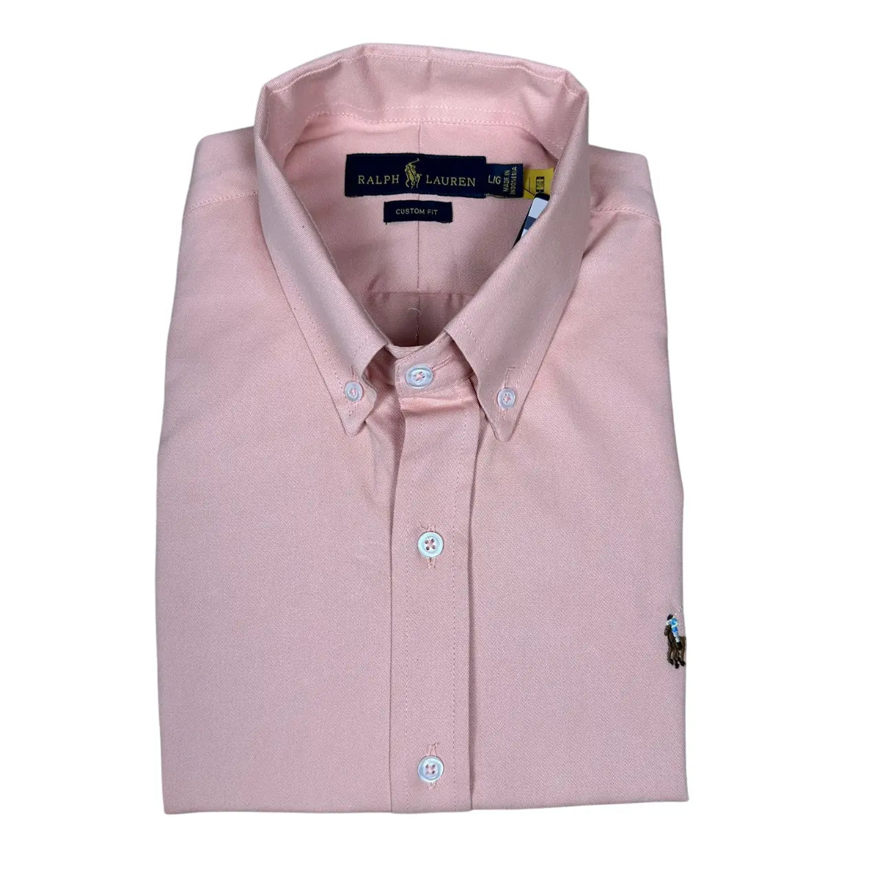 Camisa PRL Masculina Manga Curta Sarja Salmão