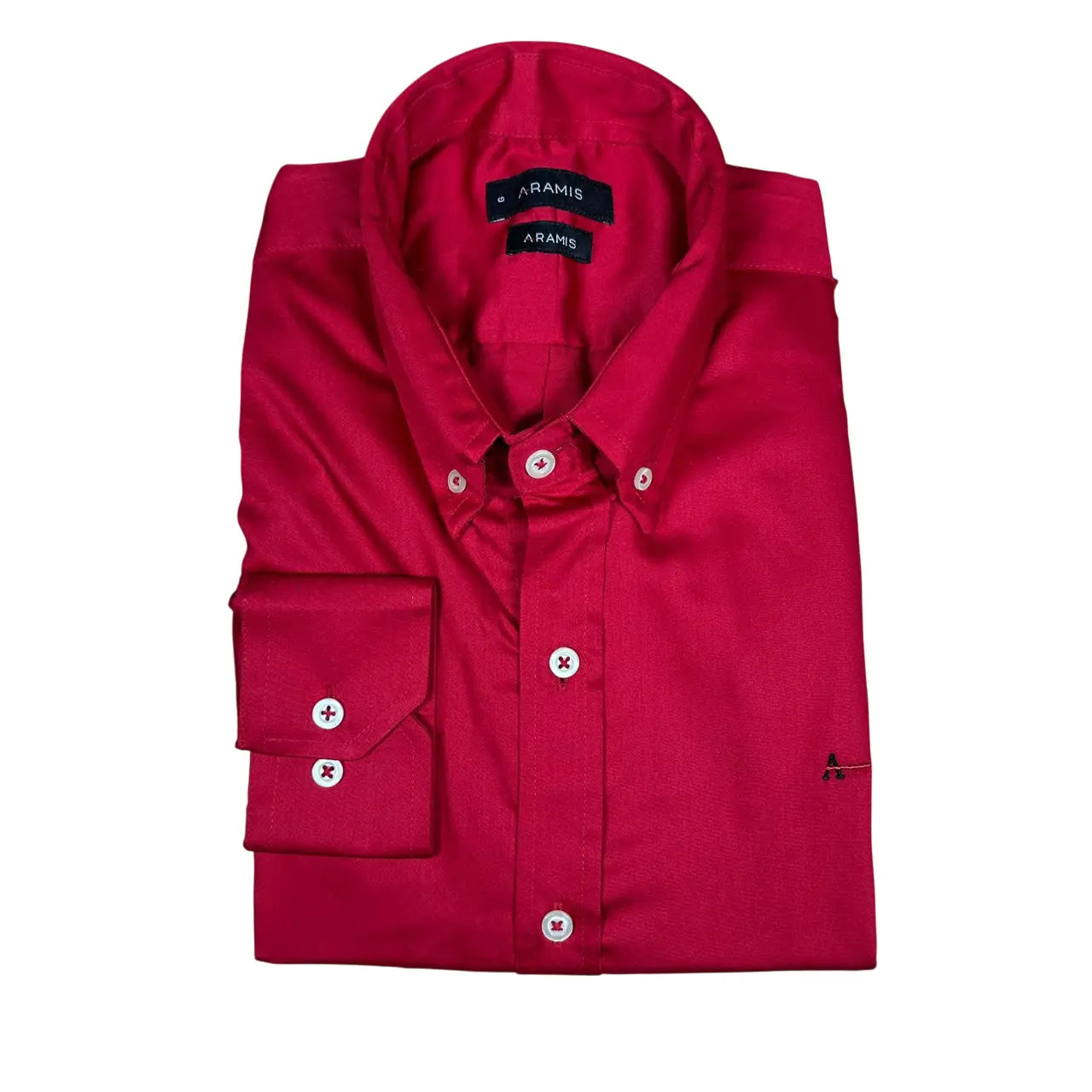 Camisa Aramis Custom Fit Tricoline Cor Vermelha