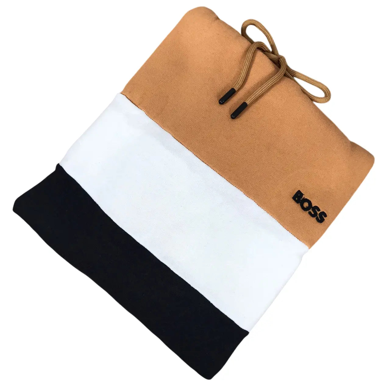 Blusa Moletom Boss Tricolor em Algodão e Poliéster com Capuz