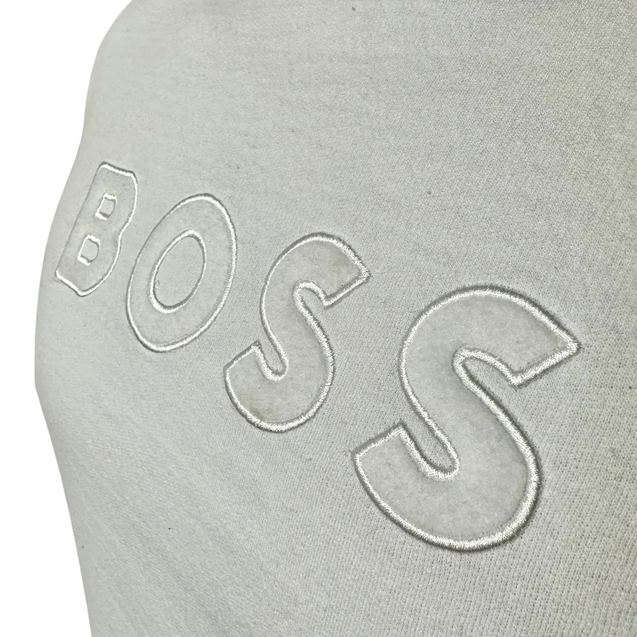 Blusa Moletom Boss Monocromático Branco em Algodão e Poliéster