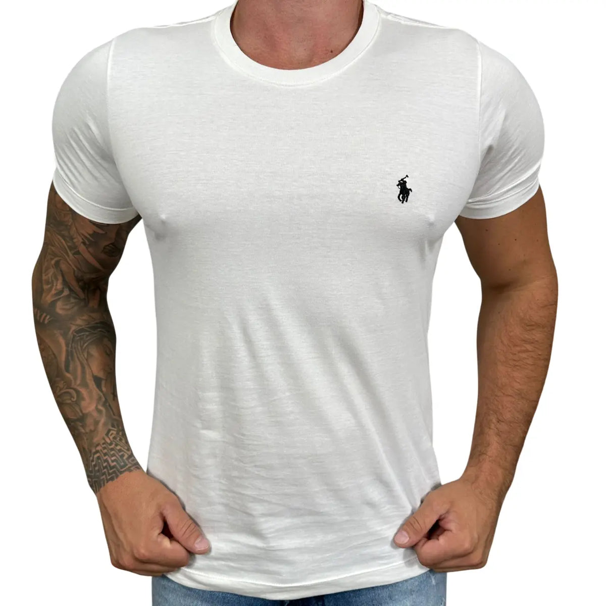 Camiseta Raulph L. Masculina Manga Curta Cor Branca Off-White