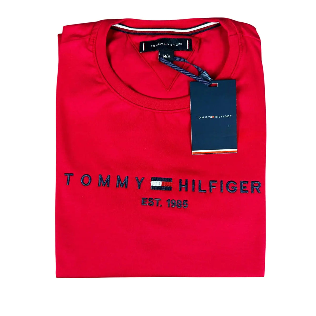 Camiseta Masculina Manga Curta Cor Vermelha em Seda Pima