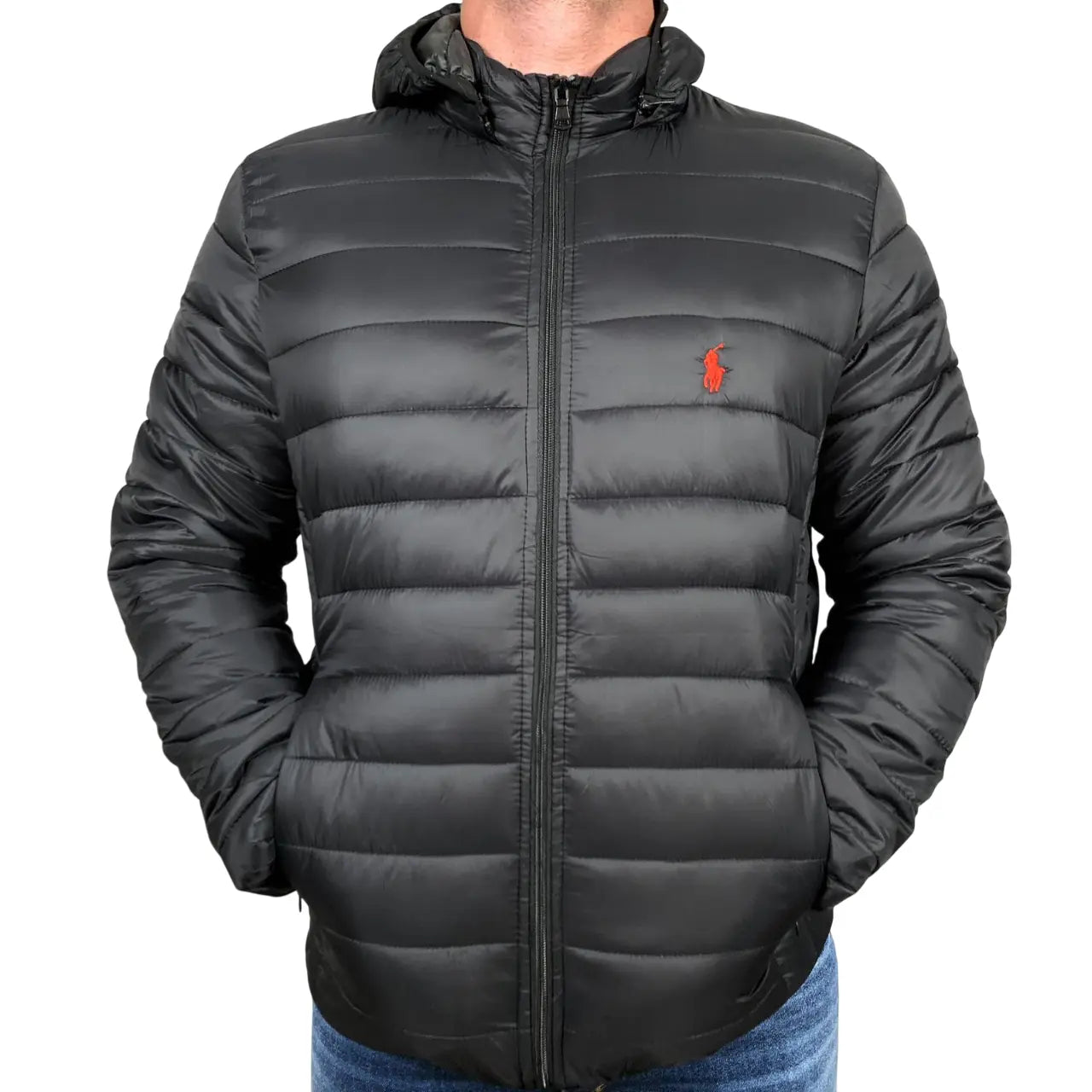 Jaqueta Polo RL Monocromático Preto com Zíper