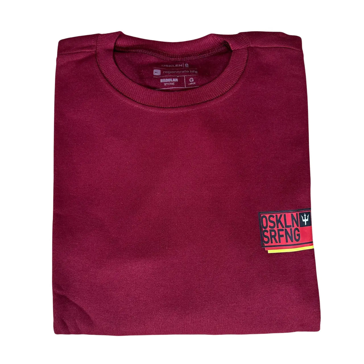 Blusa Moletom Osklen Monocromático Vinho em Algodão e Poliéster