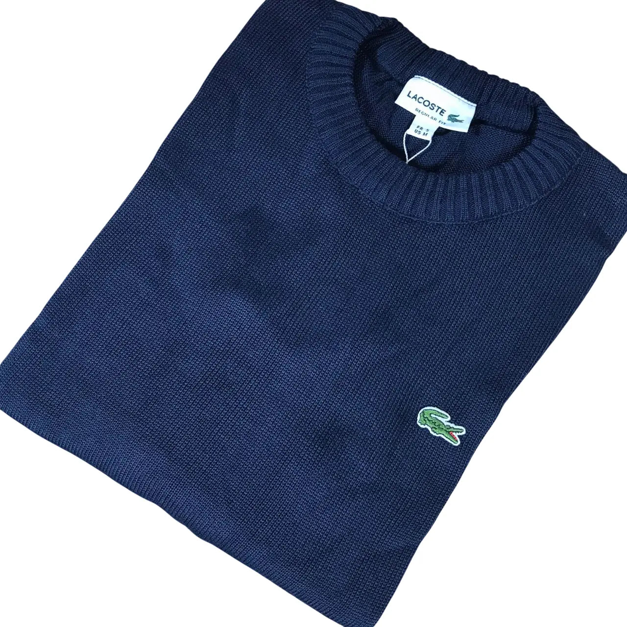 Suéter Masculino Monocromático Azul com Gola Redonda em Poliéster