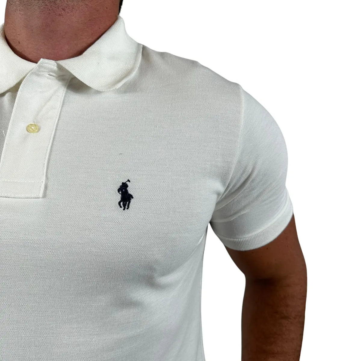 Camisa Polo Masculina Regular Fit Cor Branca Off White