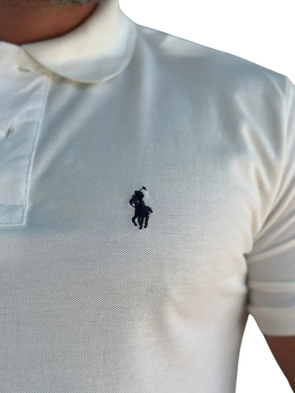 Camisa Polo Masculina Regular Fit Cor Branca Off White
