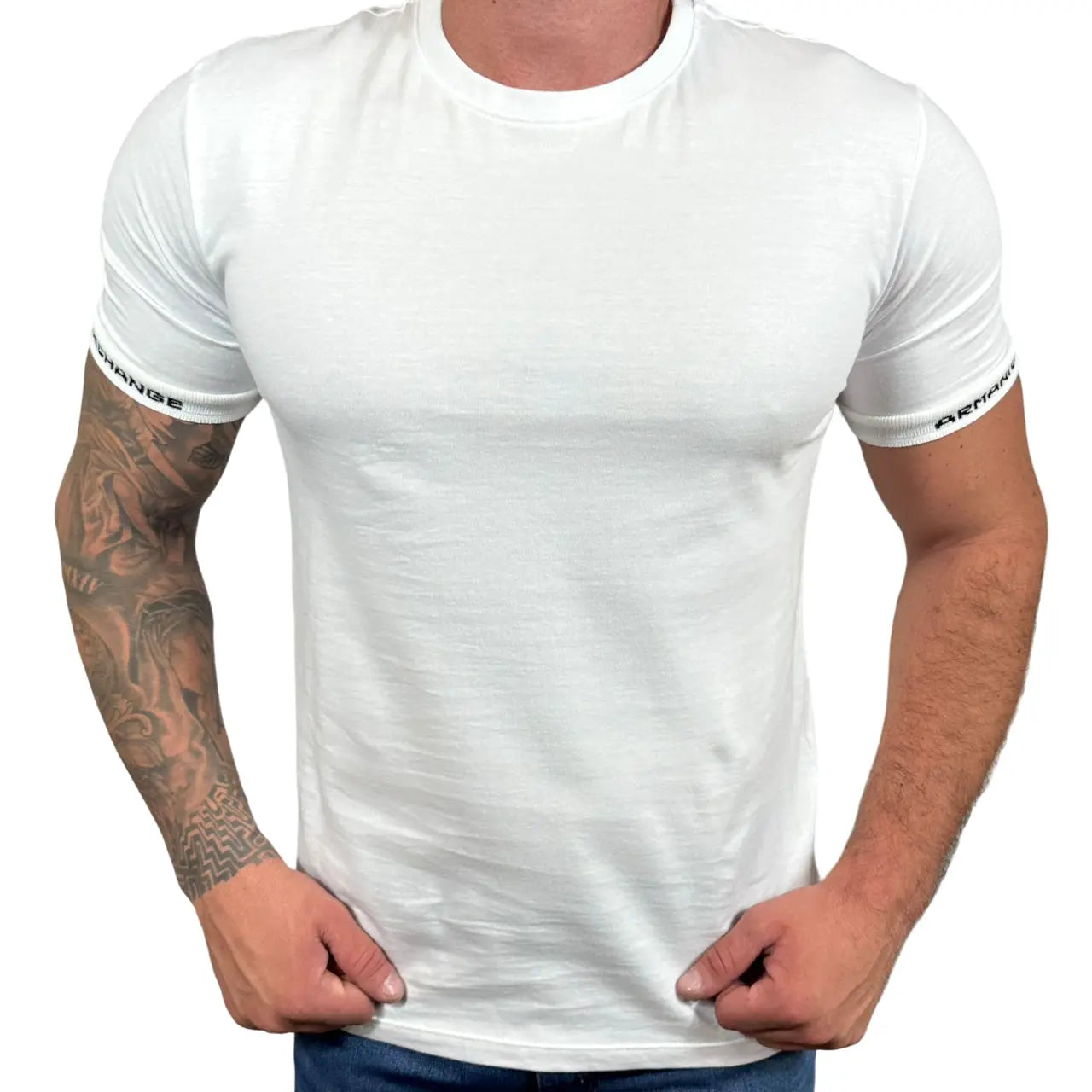 Camiseta EA Masculina Manga Curta Cor Branca