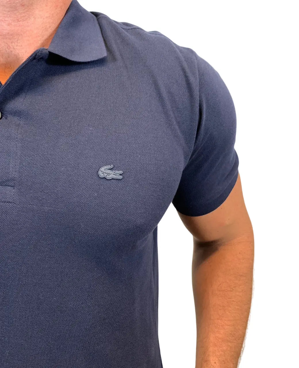 Camisa Polo LCT Masculina Custom Fit Cor Azul