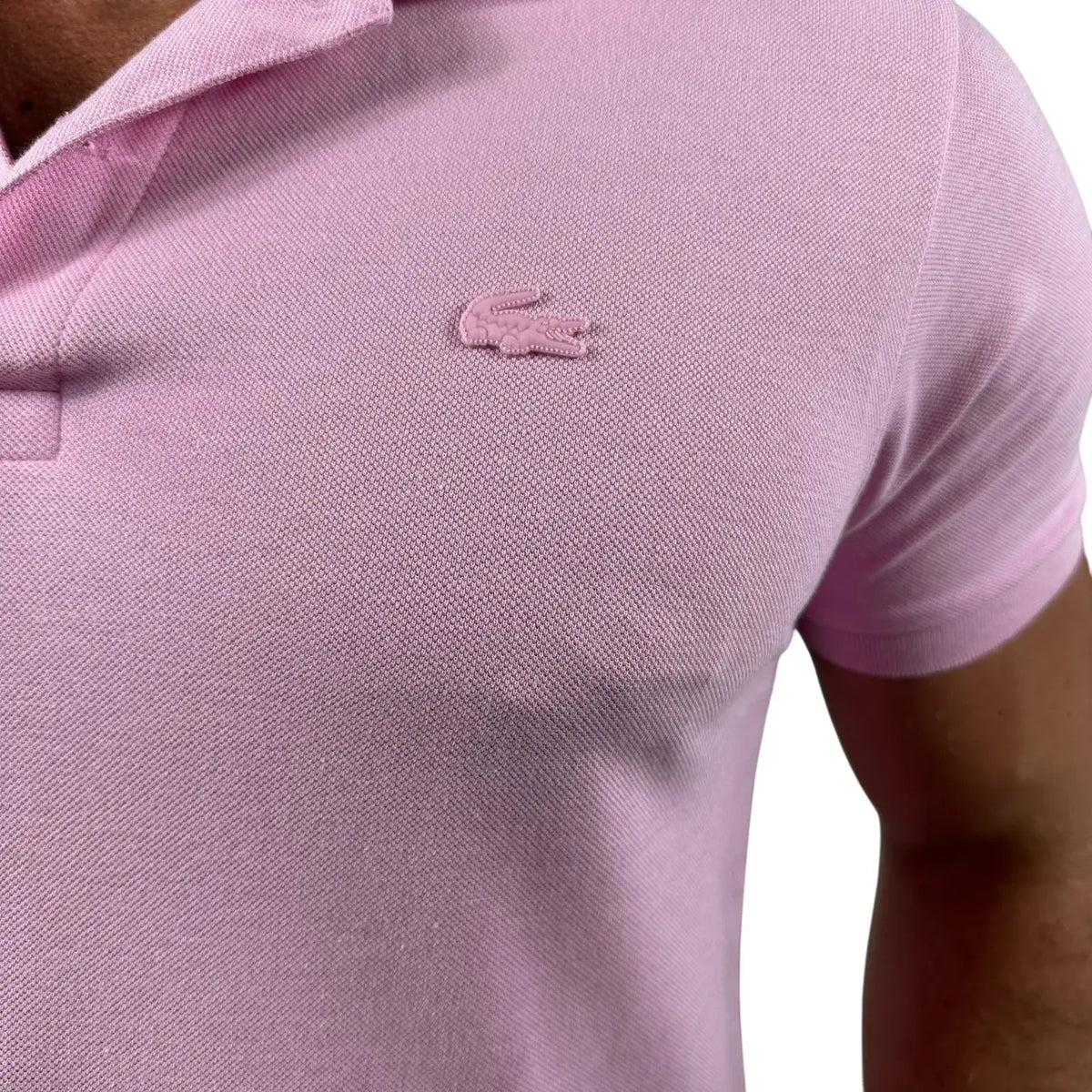 Camisa Polo LCT Masculina Regular Fit Cor Rosa