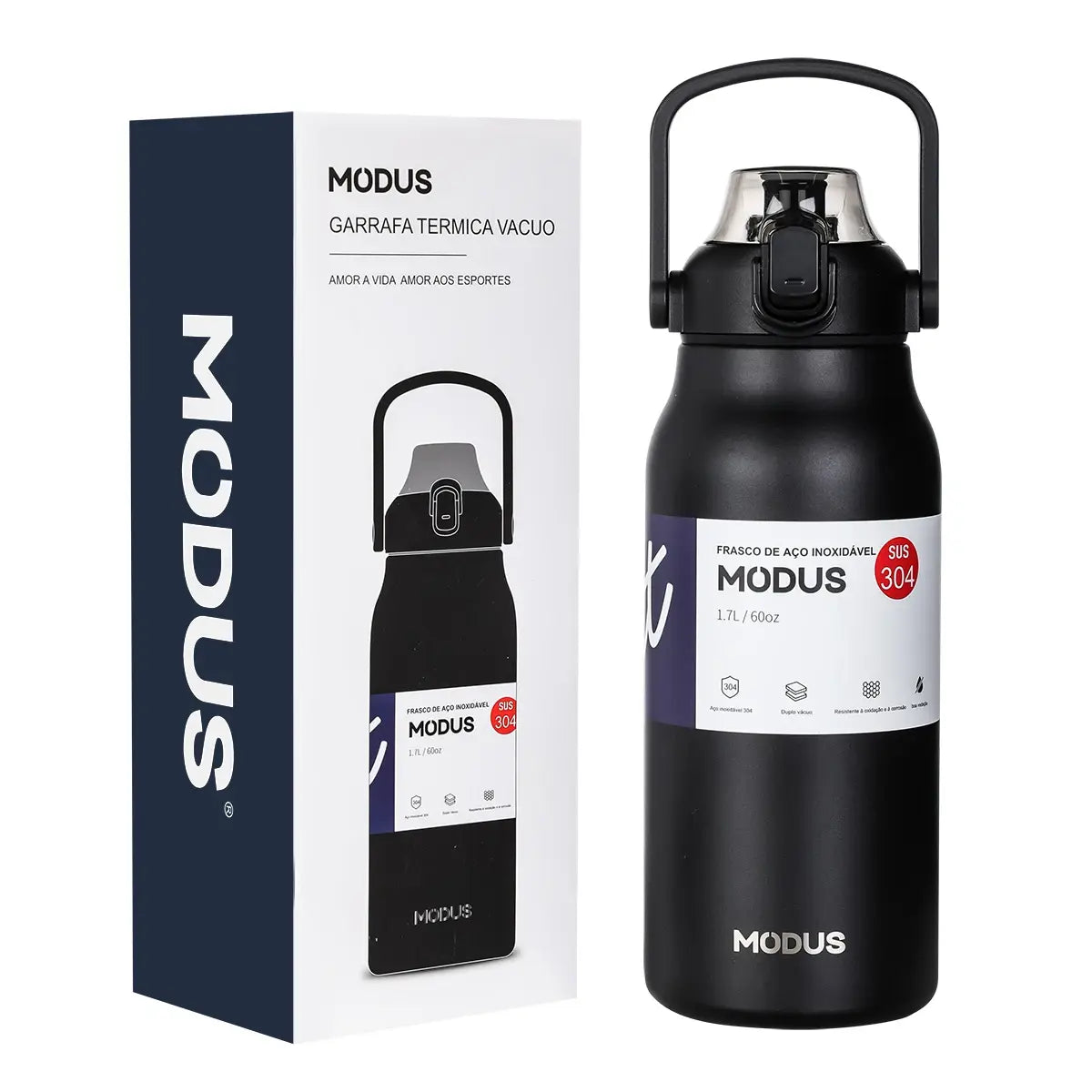 Garrafa Térmica à Vácuo em Aço Inoxidável Modus 1700ml