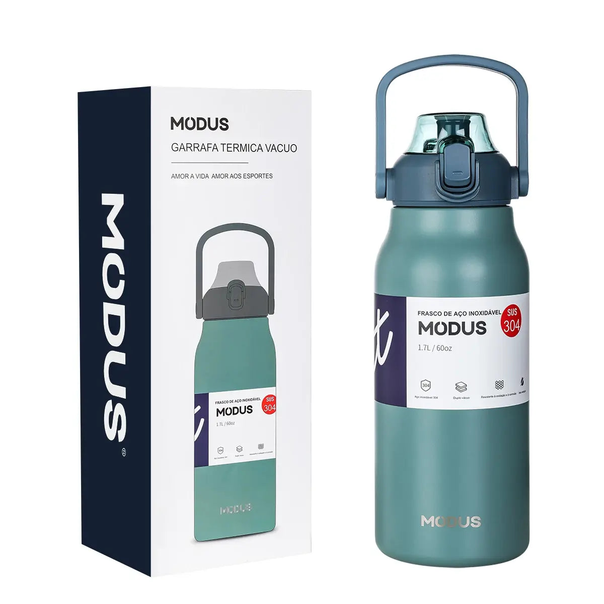 Garrafa Térmica à Vácuo em Aço Inoxidável Modus 1700ml
