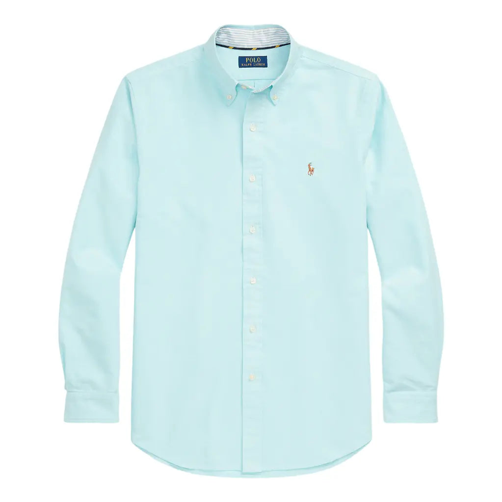 Camisa PRL Masculina Regular Fit Algodão Verde Claro