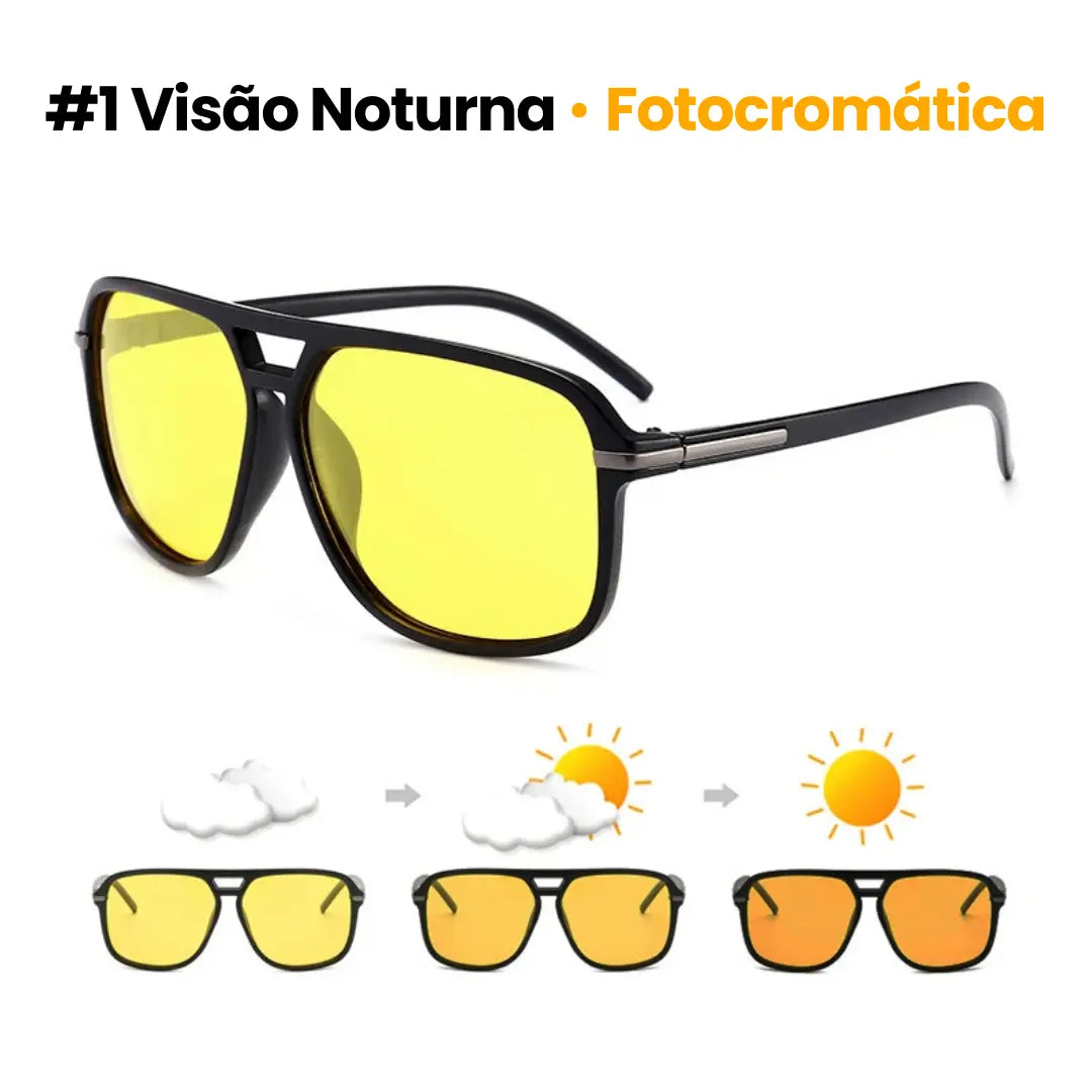 Óculos de Sol Masculino Aviador Vivibee em Policarbonato