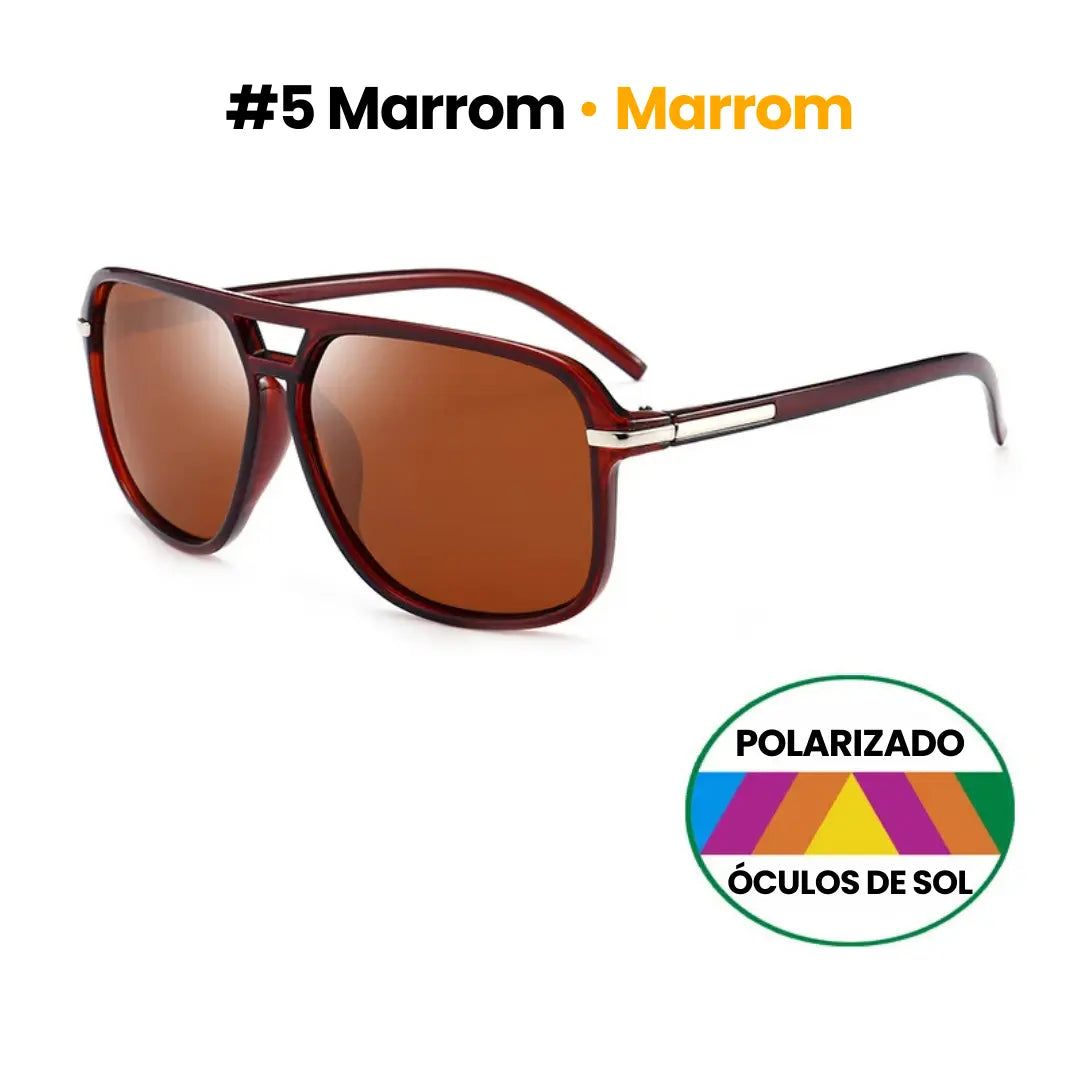 Óculos de Sol Masculino Aviador Vivibee em Policarbonato