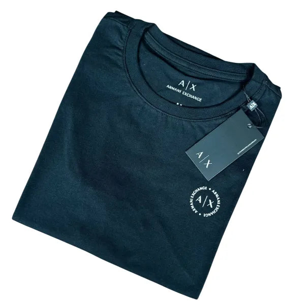 Camiseta Masculina Manga Curta Cor Preta em Seda Pima