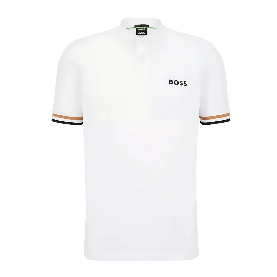 Camisa Polo HB Masculina Custom Fit Cor Off White