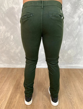Calça Sarja Masculina Ralph Alfaiataria Premium com Elástano Cor Verde