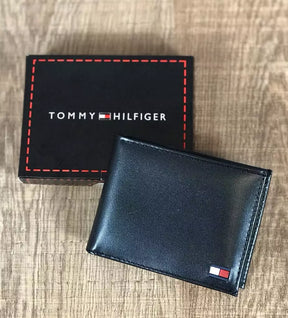 Carteira Tommy Masculina Couro Confort Wallet Preta