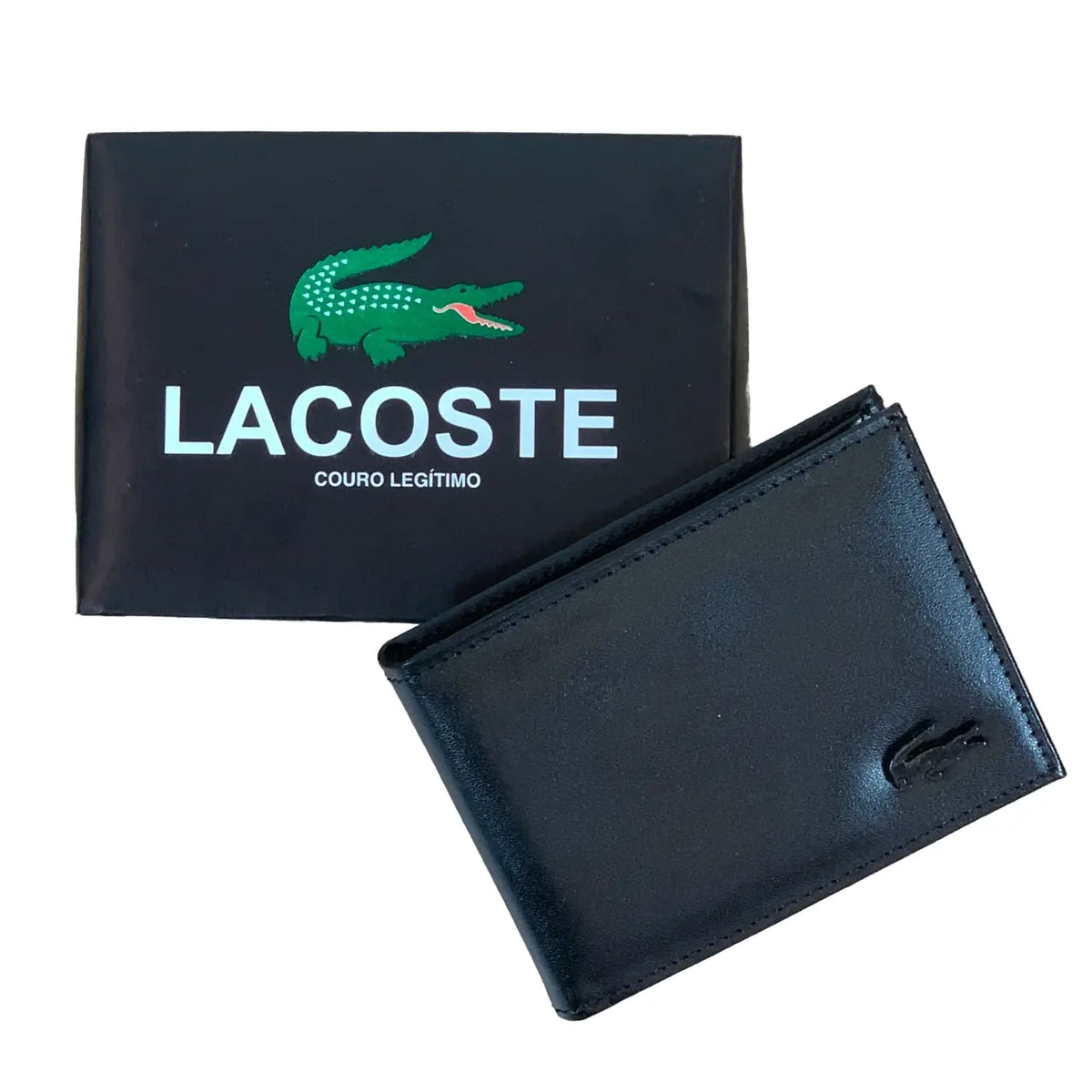 Carteira Lct Masculina Couro Wallet Preta
