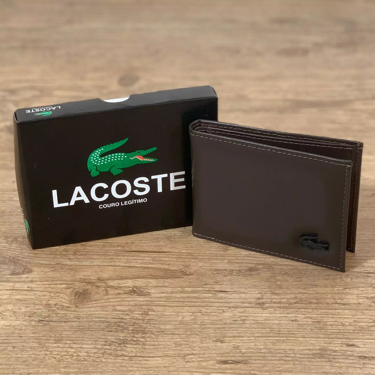 Carteira Lct Masculina Couro Wallet Marrom