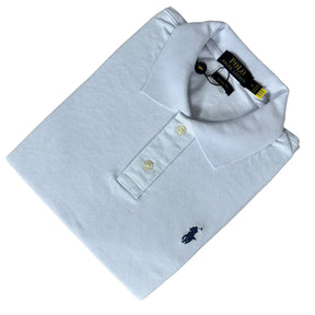 Camisa Polo R.L Masculina Custom Fit Cor Branca