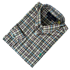 Camisa Social Masculina PRL Regular Fit Algodão Xadrez