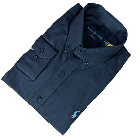 Camisa PRL Masculina Regular Fit Algodão Preta