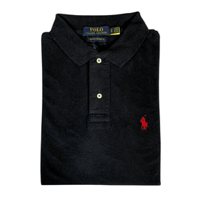 Camisa Polo R.L Masculina Custom Fit Cor Preta