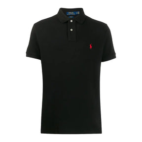Camisa Polo R.L Masculina Custom Fit Cor Preta