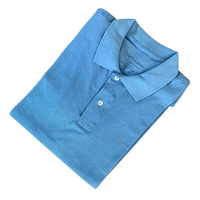 Camisa Polo CK Masculina Custom Fit Cor Azul Claro