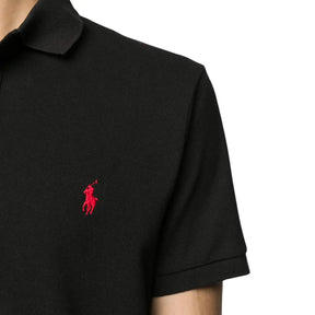 Camisa Polo R.L Masculina Custom Fit Cor Preta