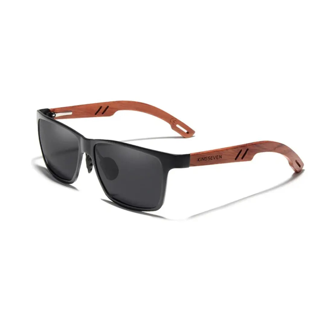 Óculos de Sol Masculino KingSeven Armação Vintage Madeira B5507