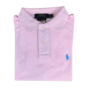 Camisa Polo R.L Masculina Custom Fit Cor Rosa