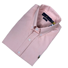 Camisa PRL Masculina Manga Curta Sarja Salmão