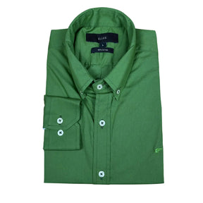 Camisa Ellus Custom Fit Tricoline Cor Verde