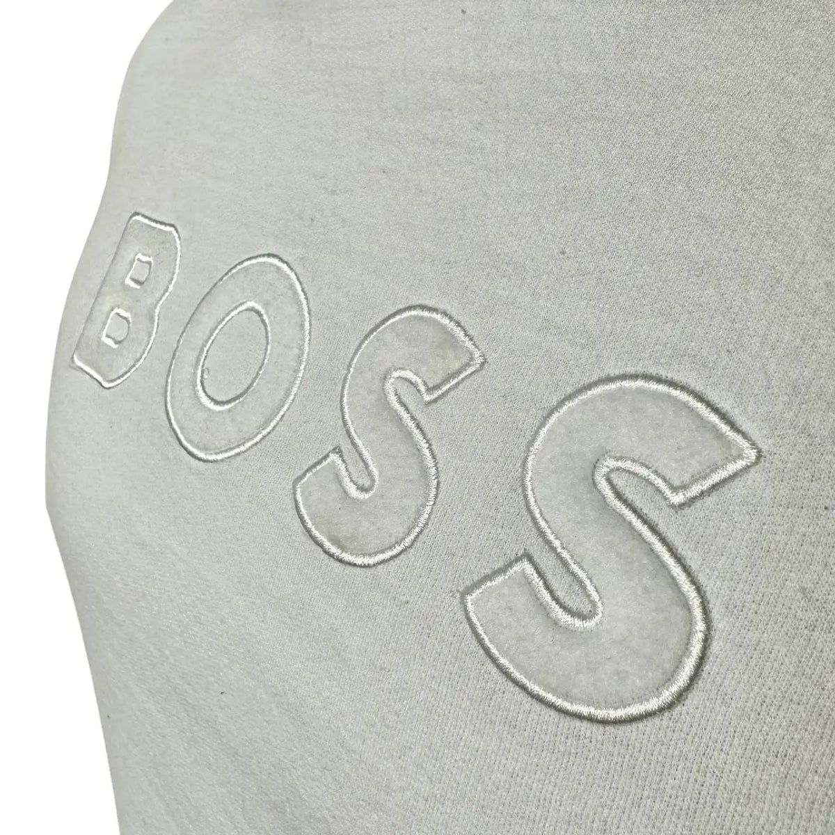 Blusa Moletom Boss Monocromático Branco em Algodão e Poliéster