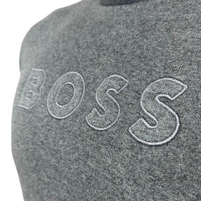 Blusa Moletom Boss Monocromático Cinza em Algodão e Poliéster