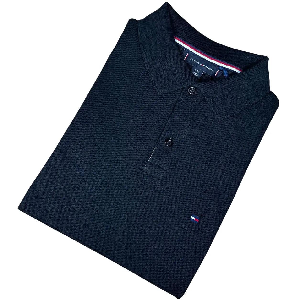 Camisa Polo Masculina Custom Fit T. Hilfiger Cor Preta