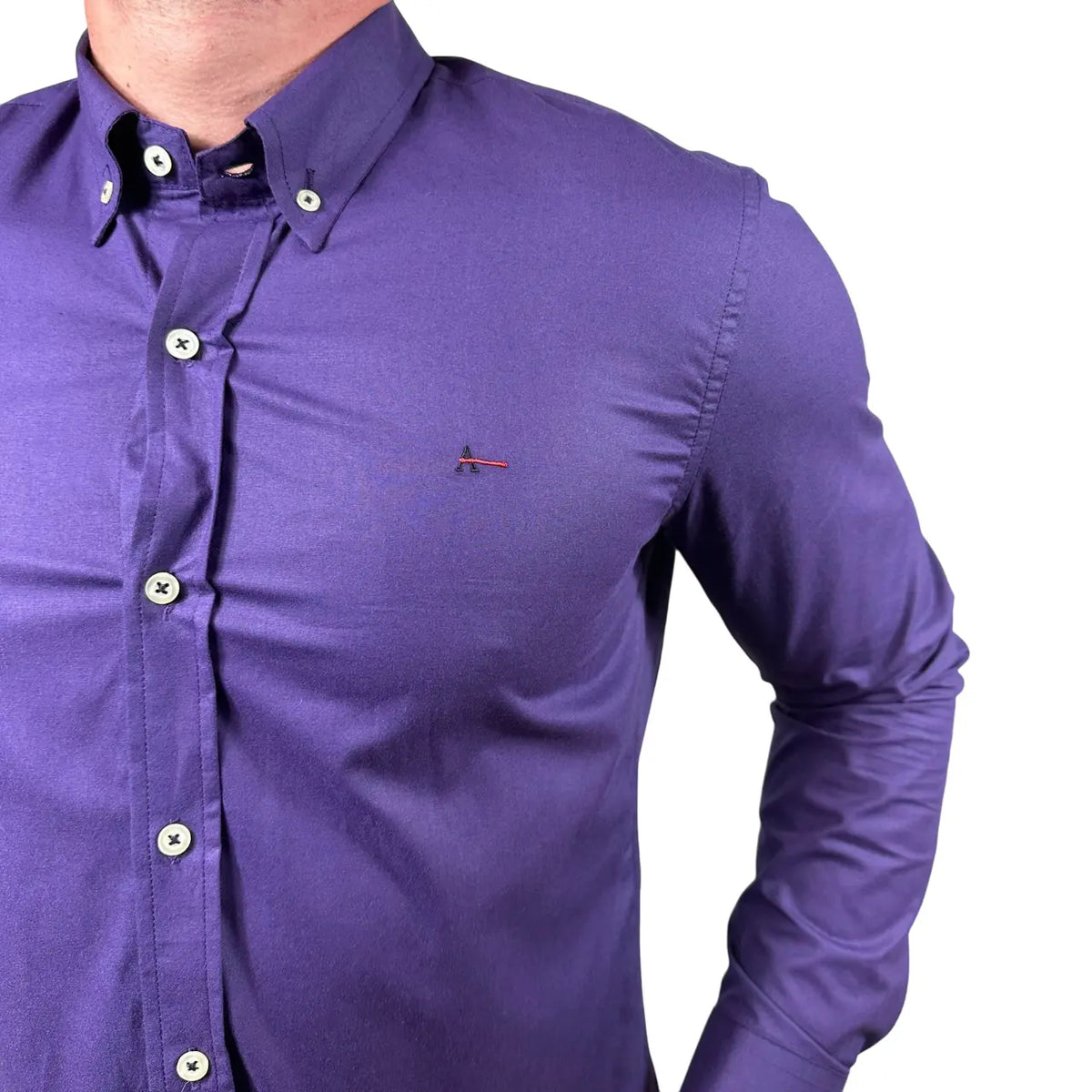 Camisa Aramis Custom Fit Tricoline Cor Roxo