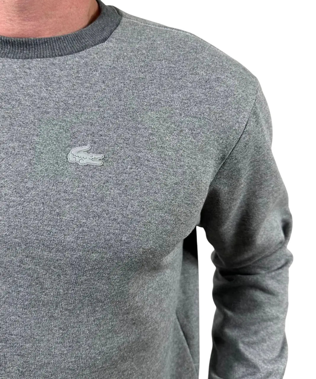 Blusa Moletom LCT Monocromático Cinza em Algodão e Poliéster