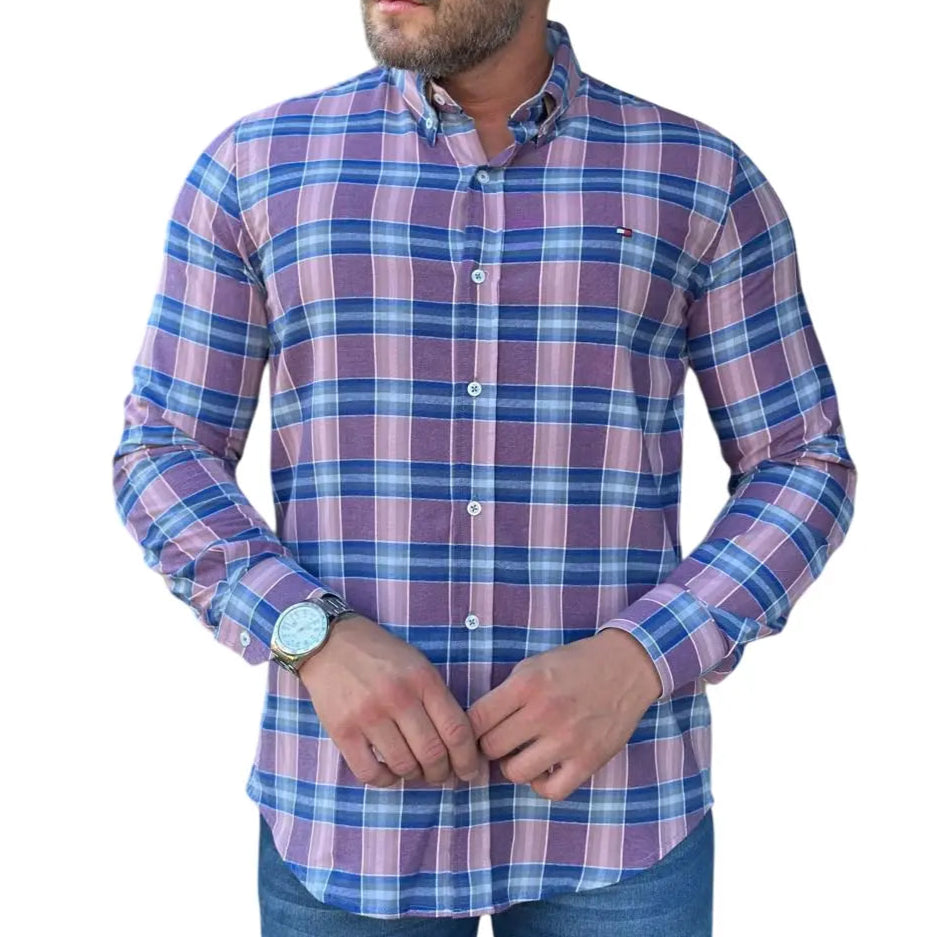 Camisa Social Masculina Xadrez